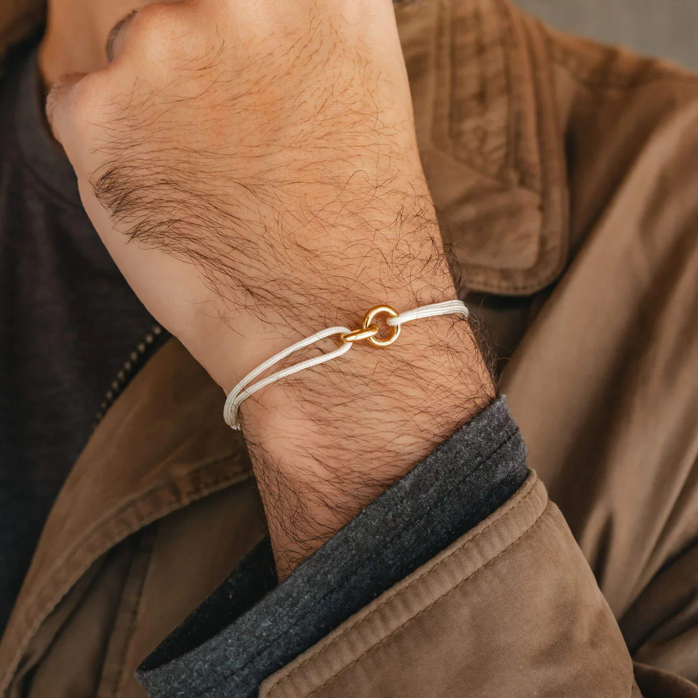 Orbital White Adjustable Rope Bracelet Kaia