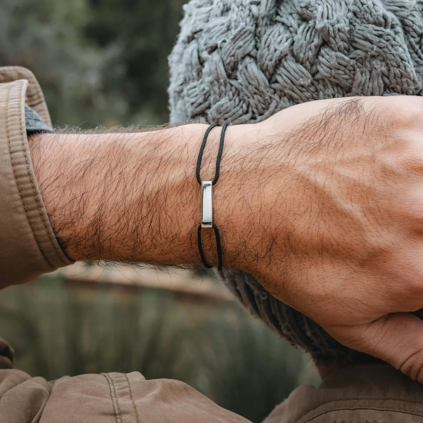 Beacon Black Adjustable Rope Bracelet Kaia