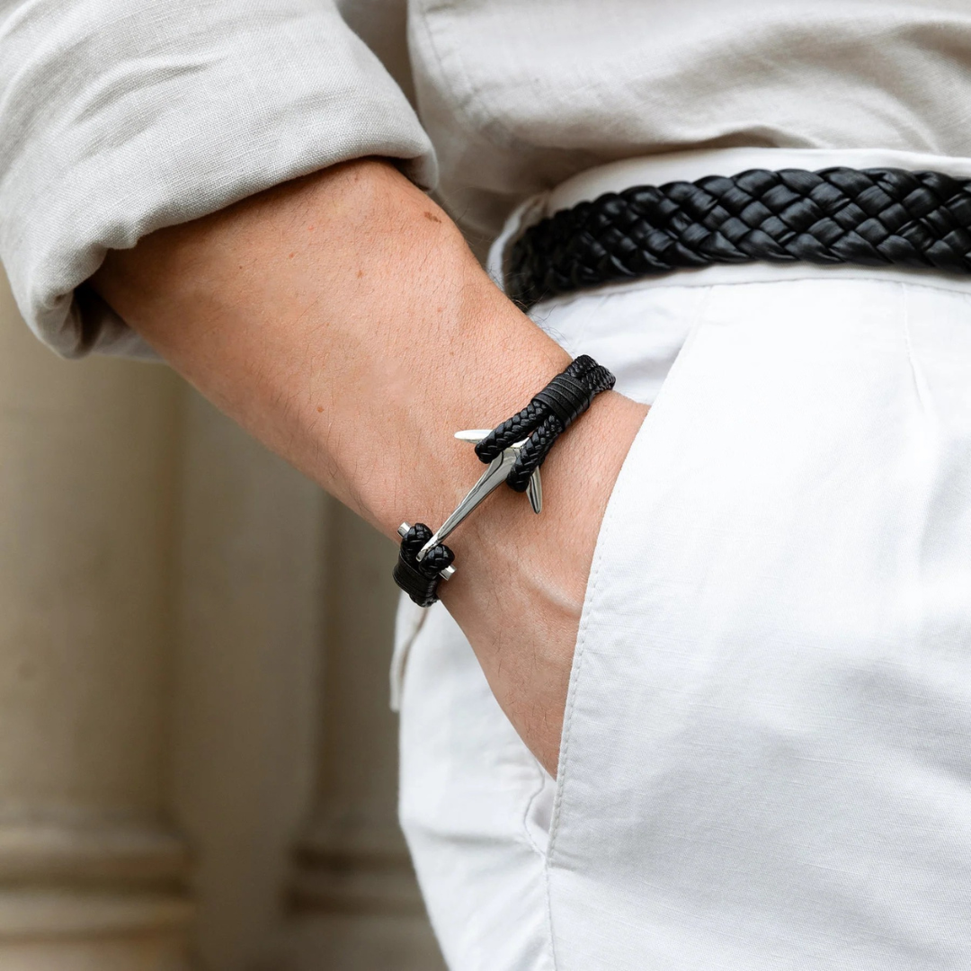 Anchor Leather Bracelet Kaia