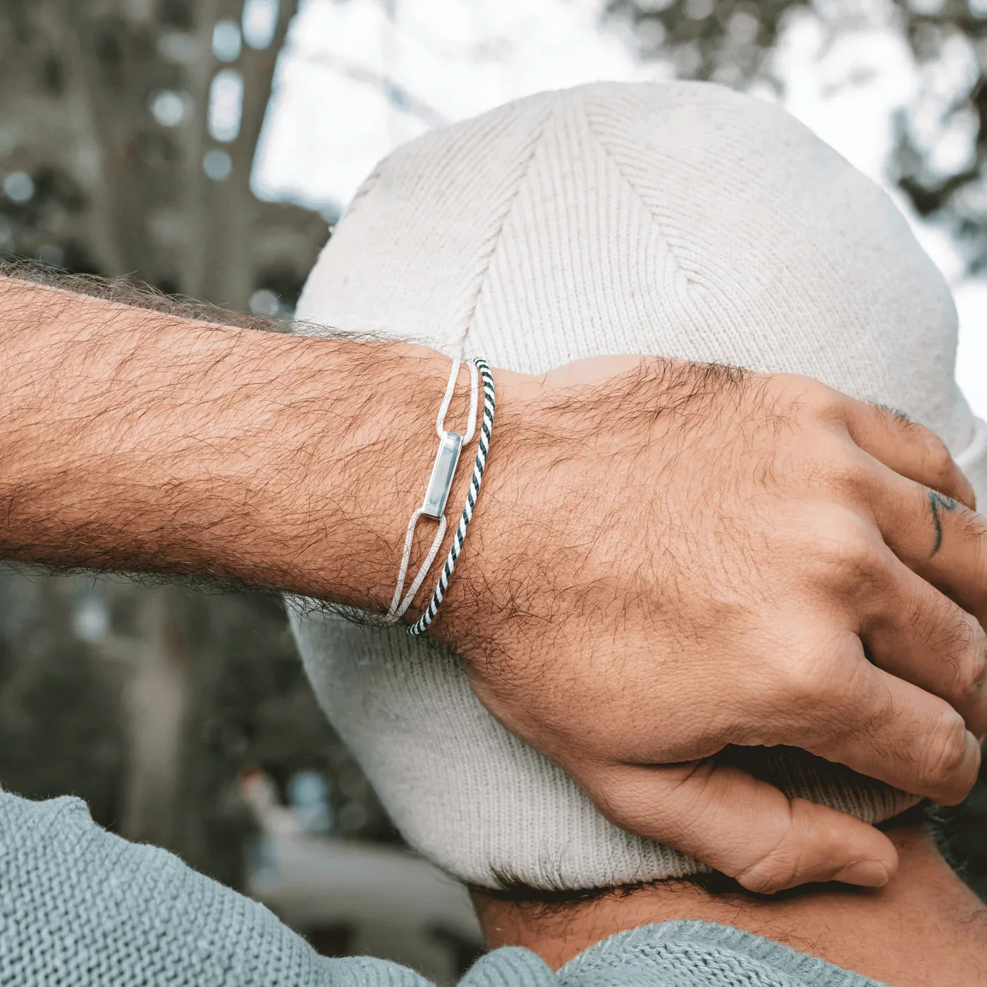 Beacon White Adjustable Rope Bracelet Kaia