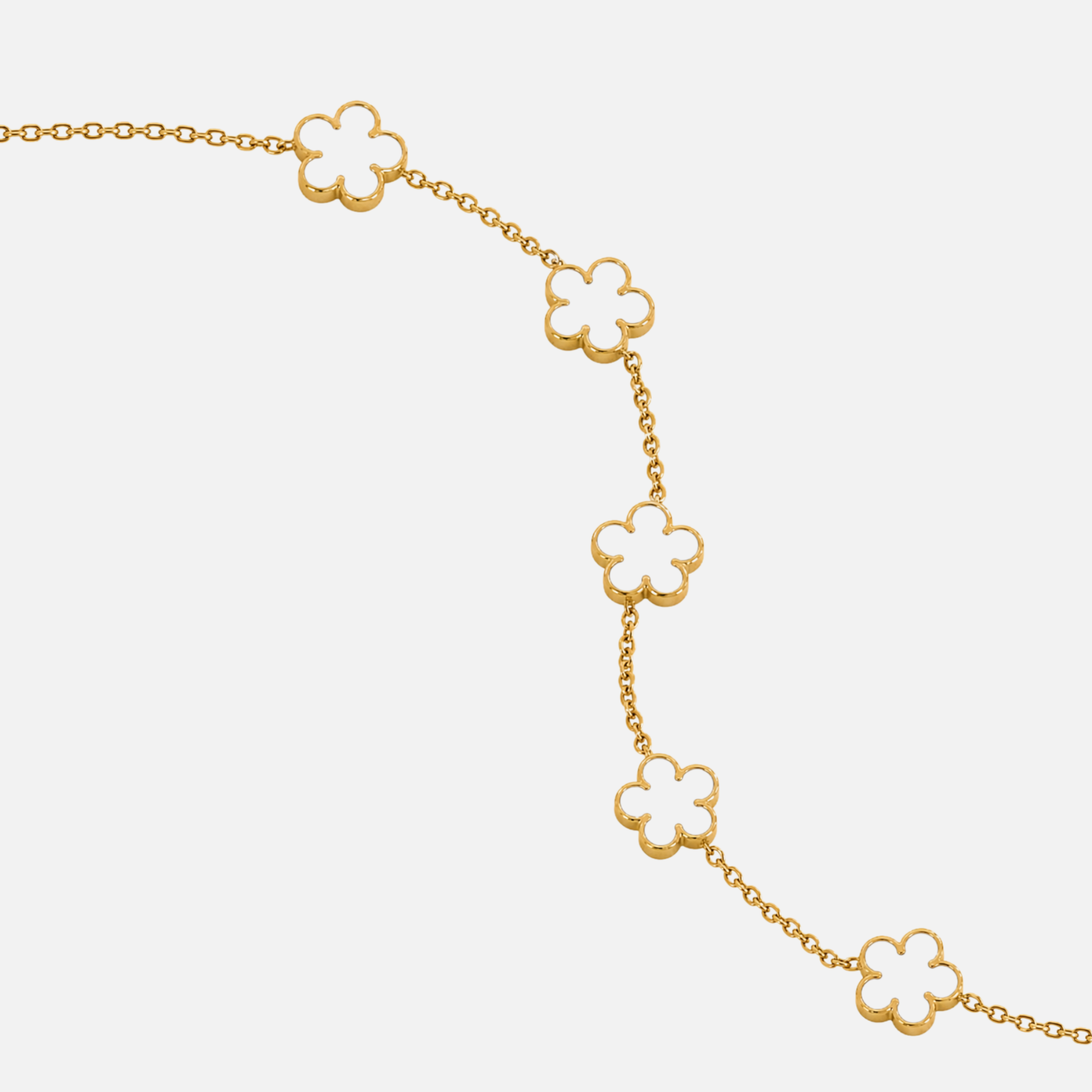 Pulsera Trèfle Oro y Perla