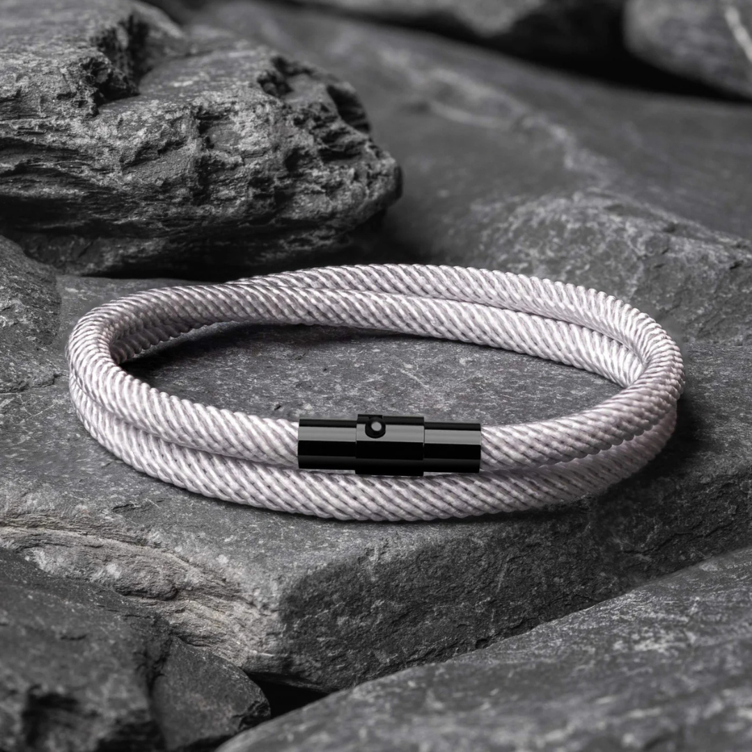 Wave Grey Minimalist Rope Bracelet Kaia
