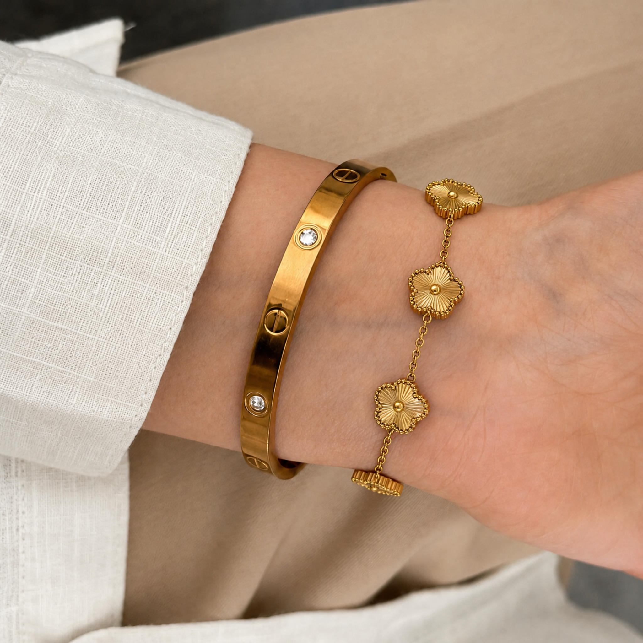 Pulsera Trèfle Oro