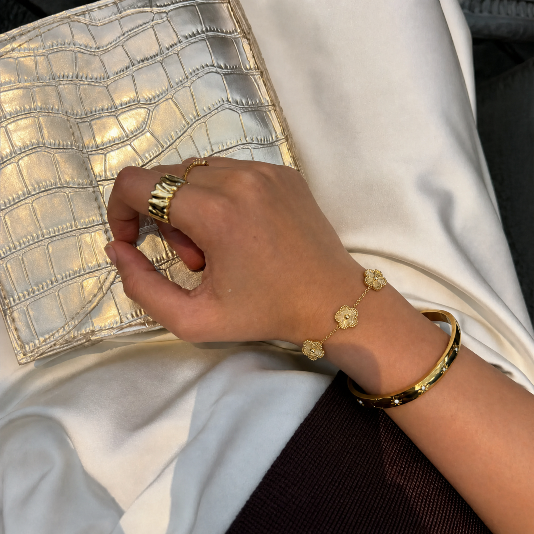 Pulsera Trèfle Oro