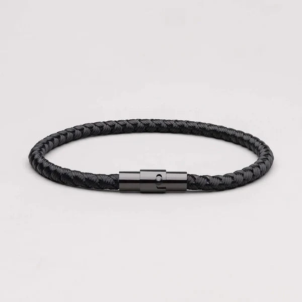 Norcia Black Minimalist Rope Bracelet Kaia