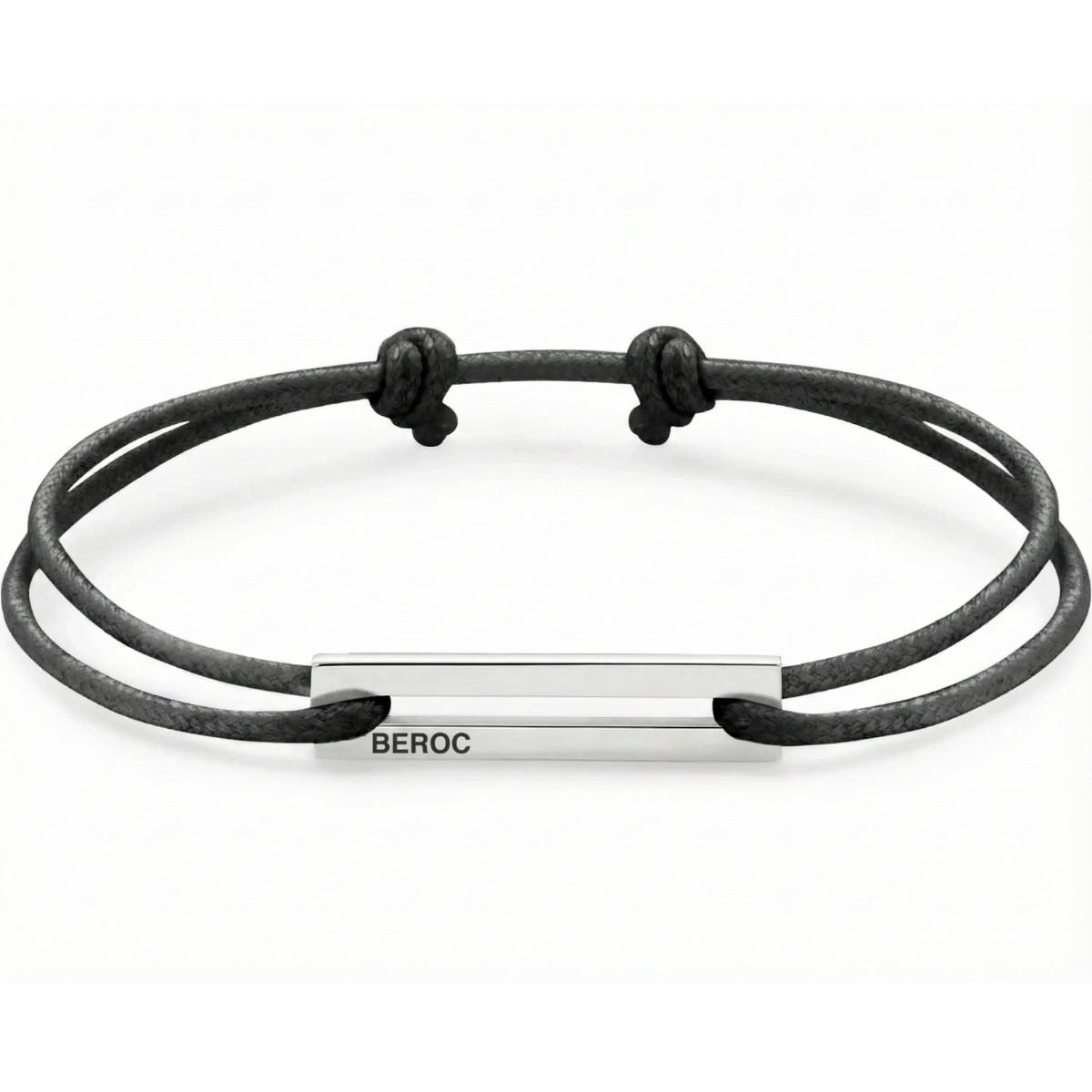 Ivory Black Adjustable Rope Bracelet Kaia