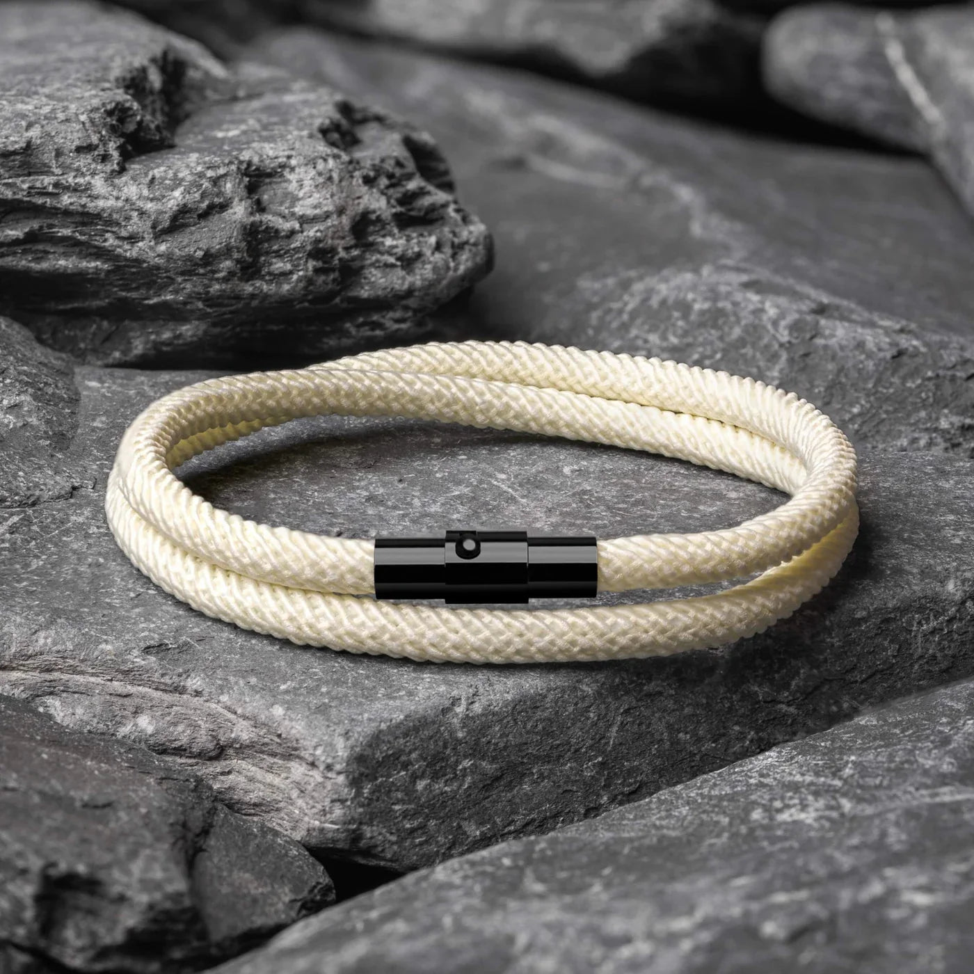 Wave White Minimalist Rope Bracelet Kaia
