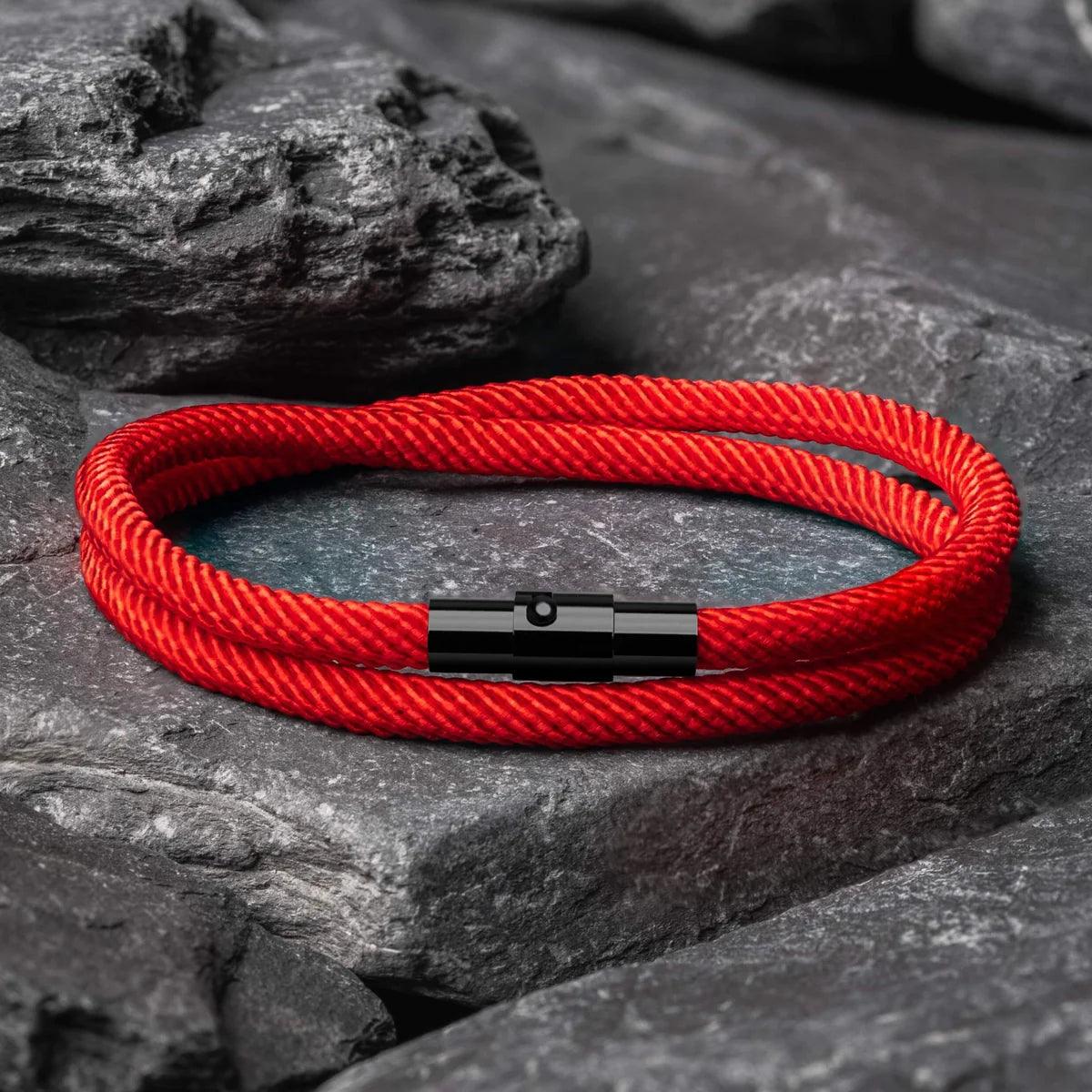 Wave Red Minimalist Rope Bracelet Kaia