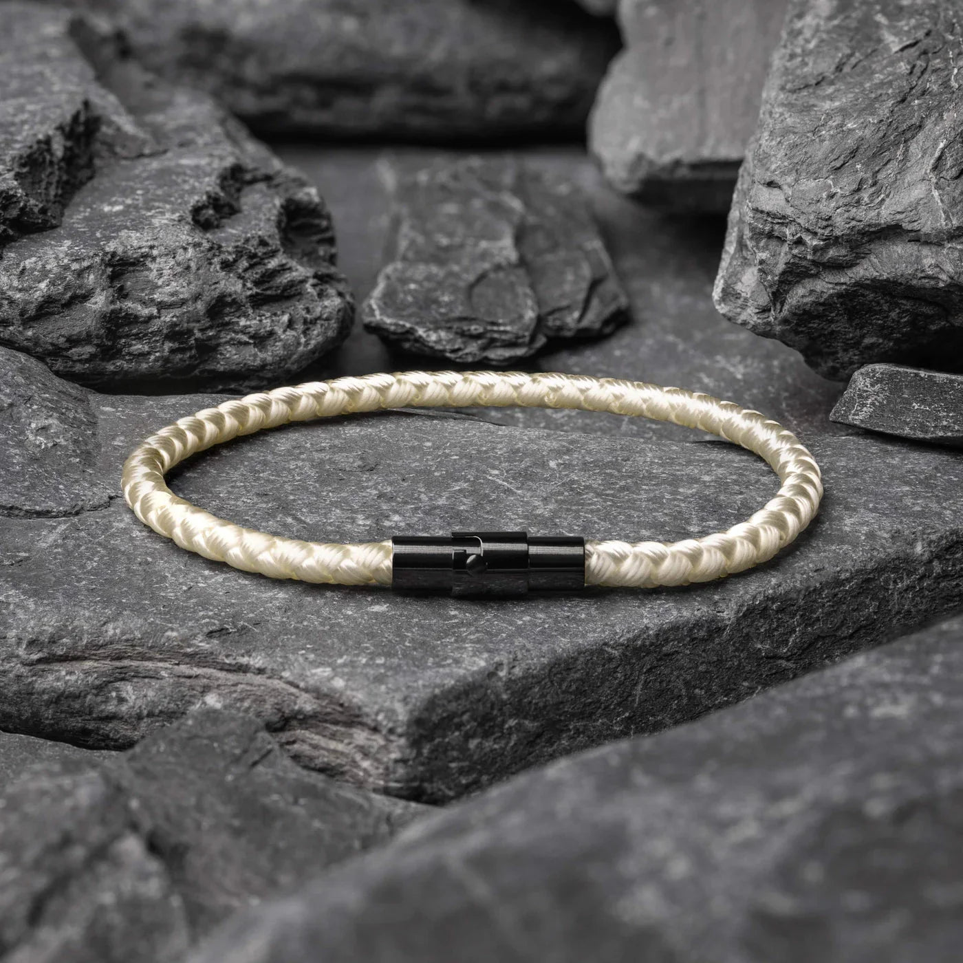 Norcia White Minimalist Rope Bracelet Kaia