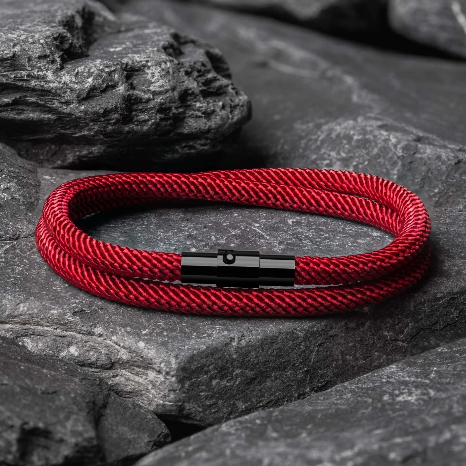 Wave Burgundy Minimalist Rope Bracelet Kaia