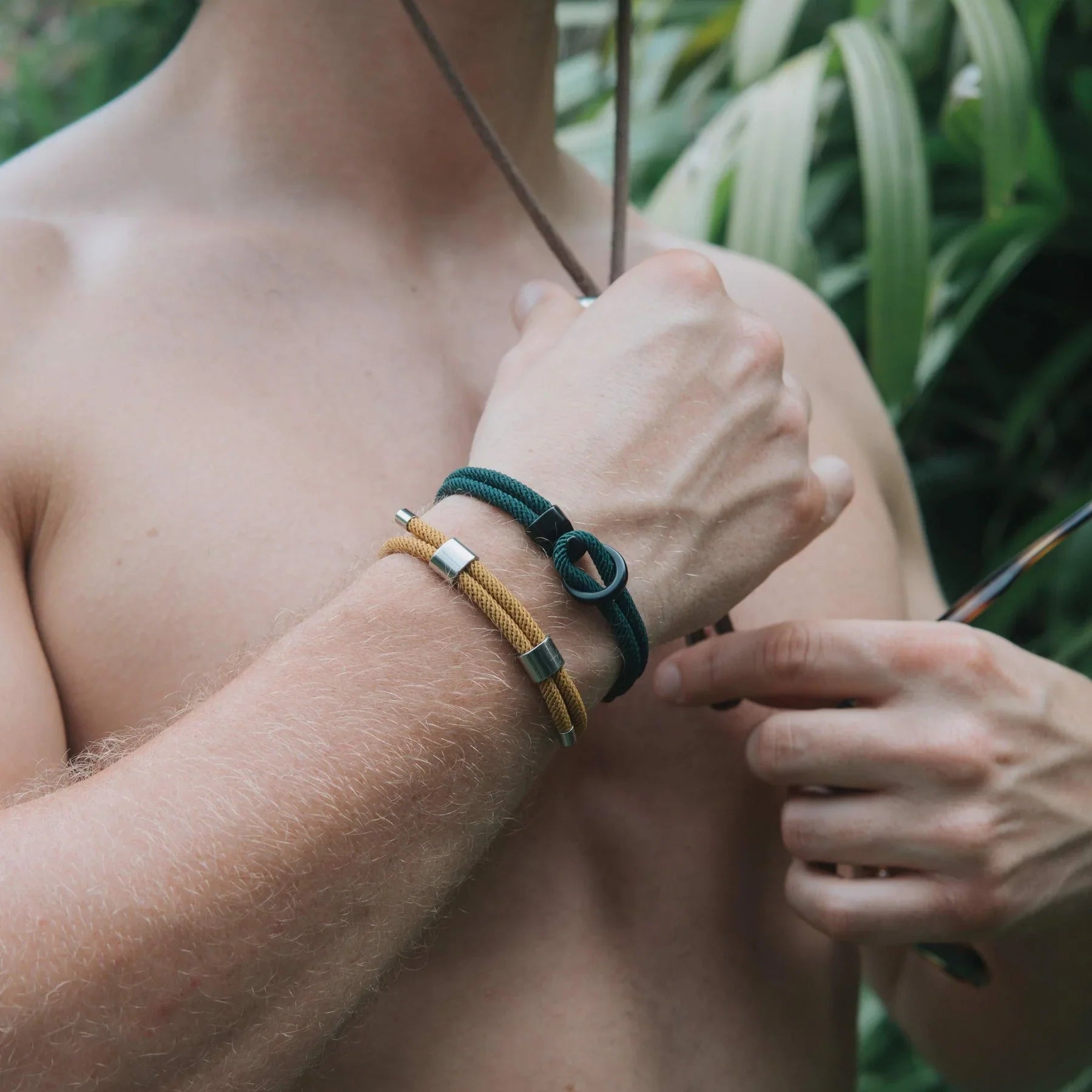 Argenta Green Rope Bracelet Kaia