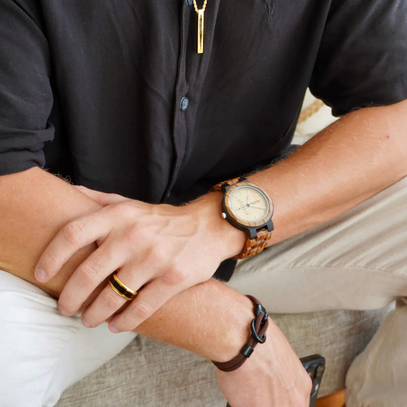 Argenta Brown Rope Bracelet Kaia