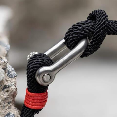 Strand Black Rope Bracelet Kaia
