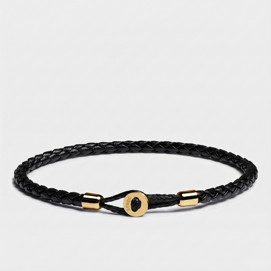 Uno Gold Minimalist Leather Bracelet Kaia