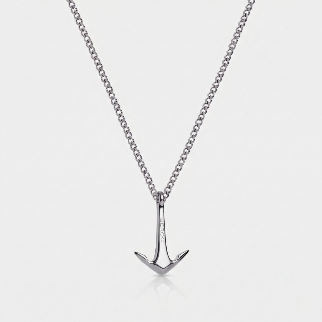 Anchor Silver Minimalist Necklace Kaia