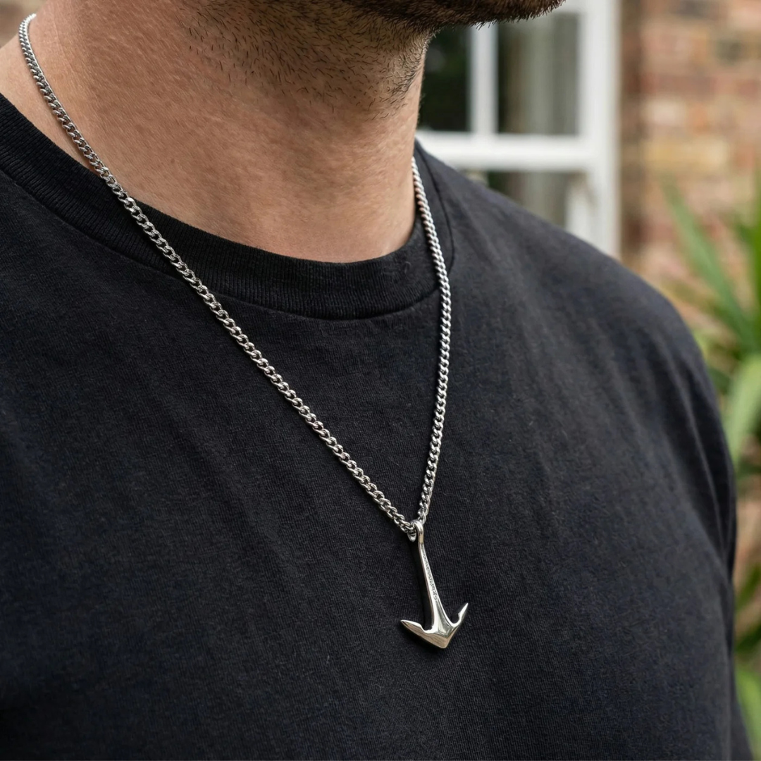 Anchor Silver Minimalist Necklace Kaia