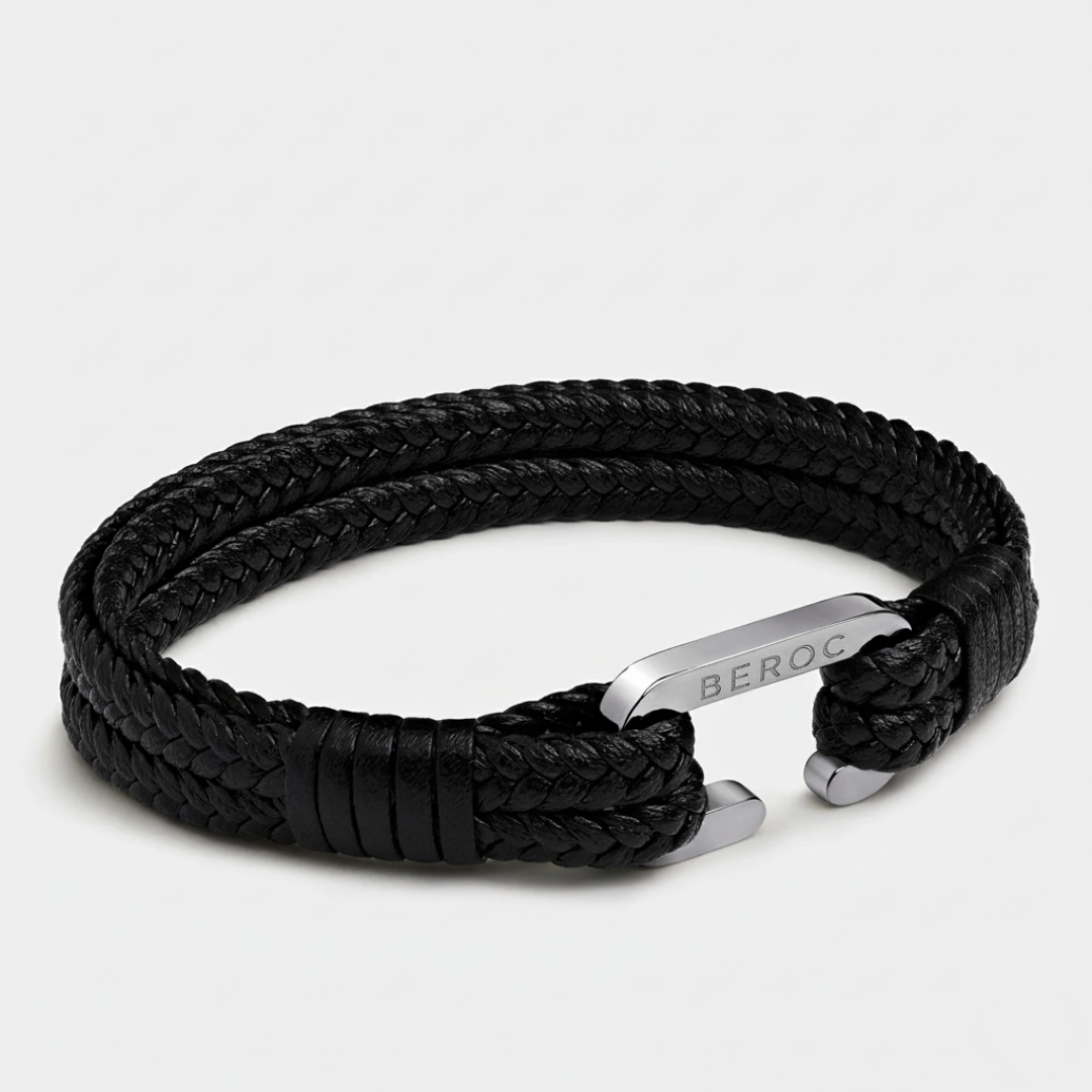 Noir Leather Bracelet Kaia