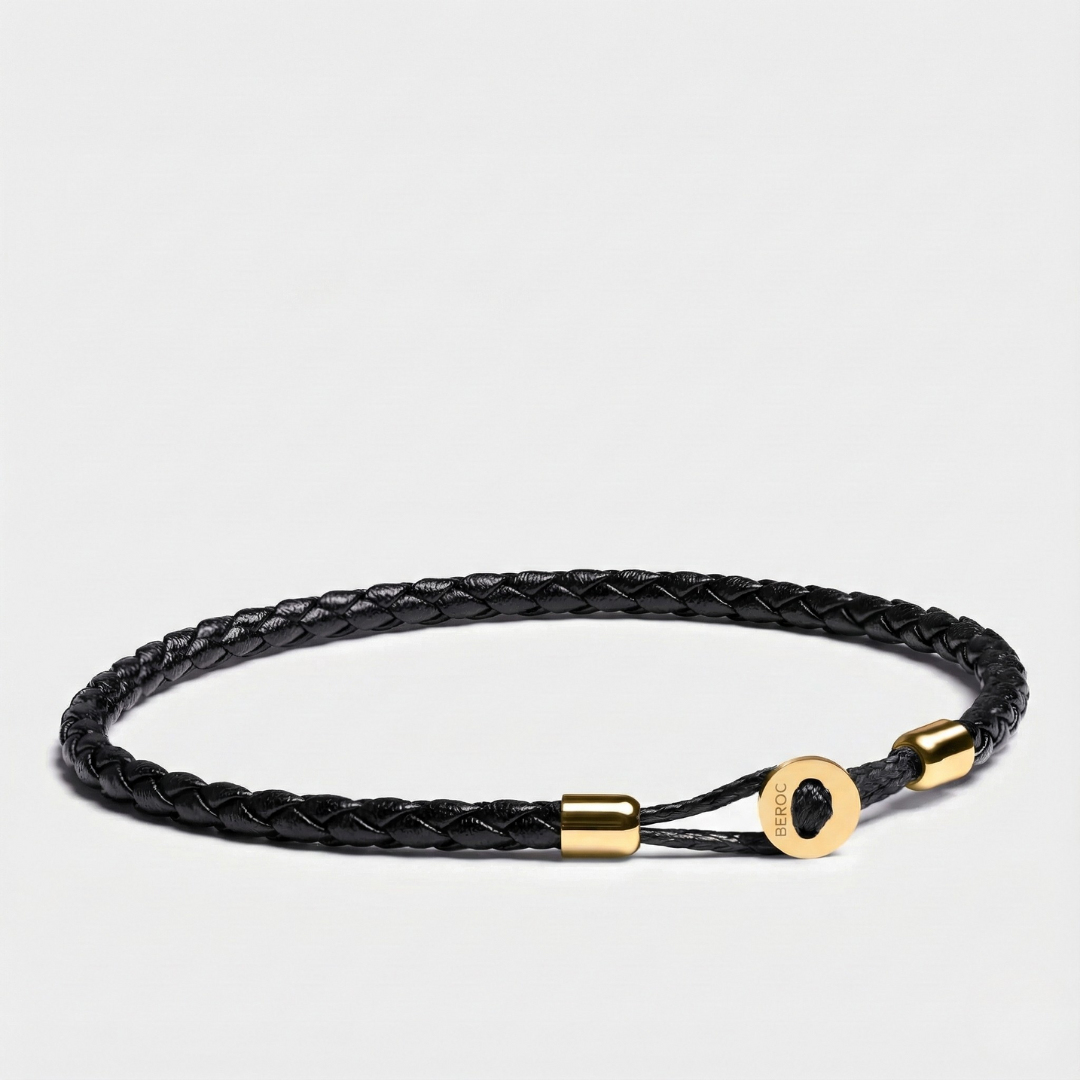 Uno Gold Minimalist Leather Bracelet Kaia