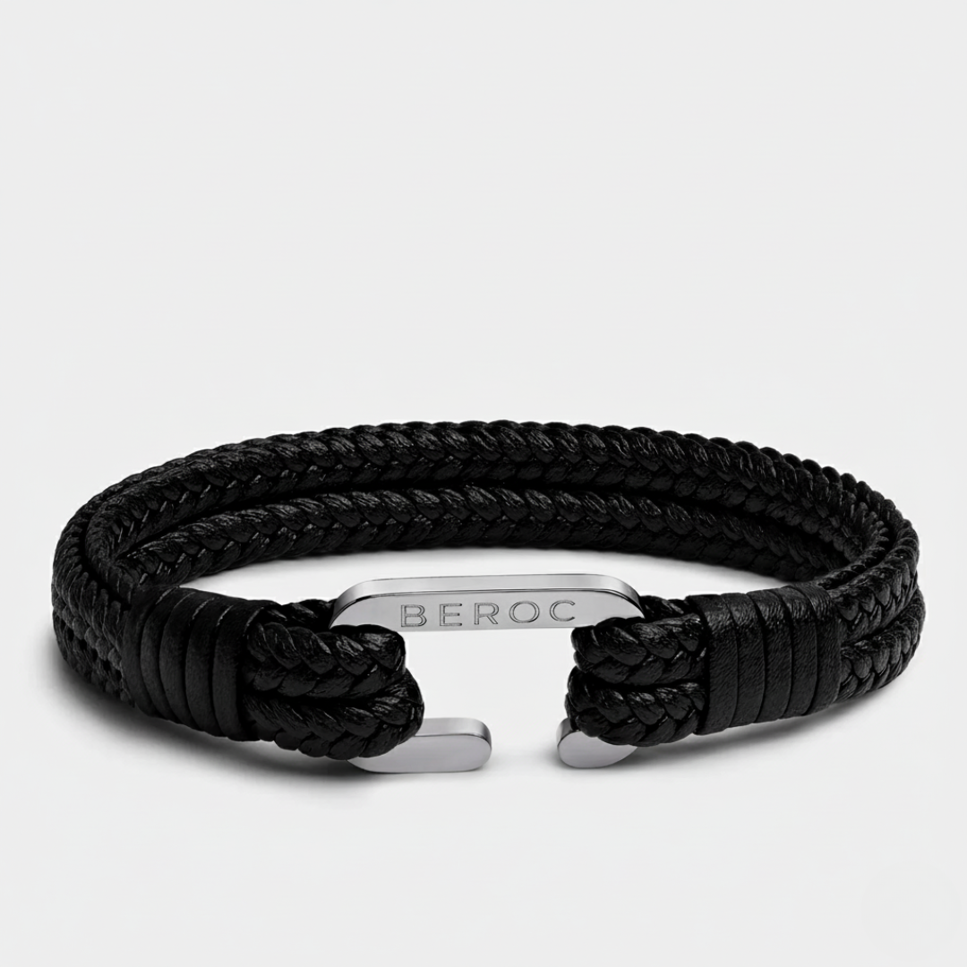 Noir Leather Bracelet Kaia