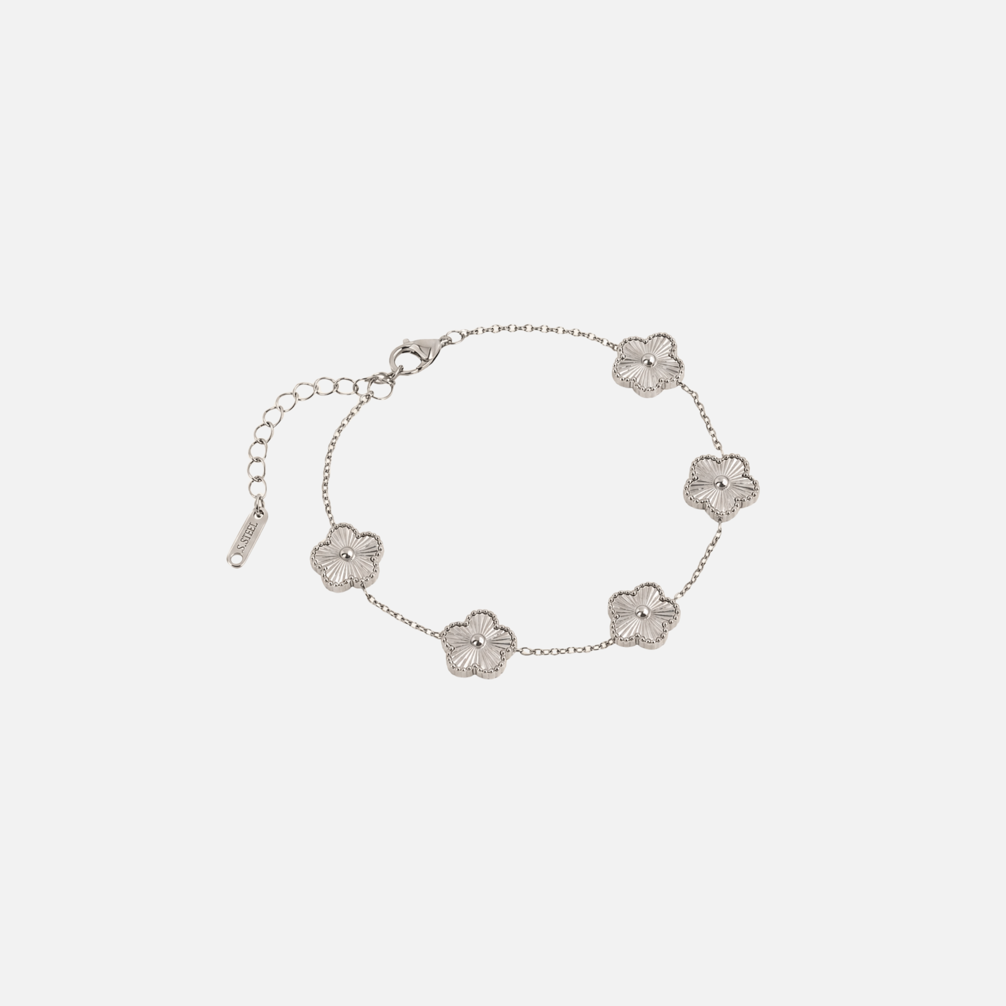 Pulsera Trèfle Plata y Perla
