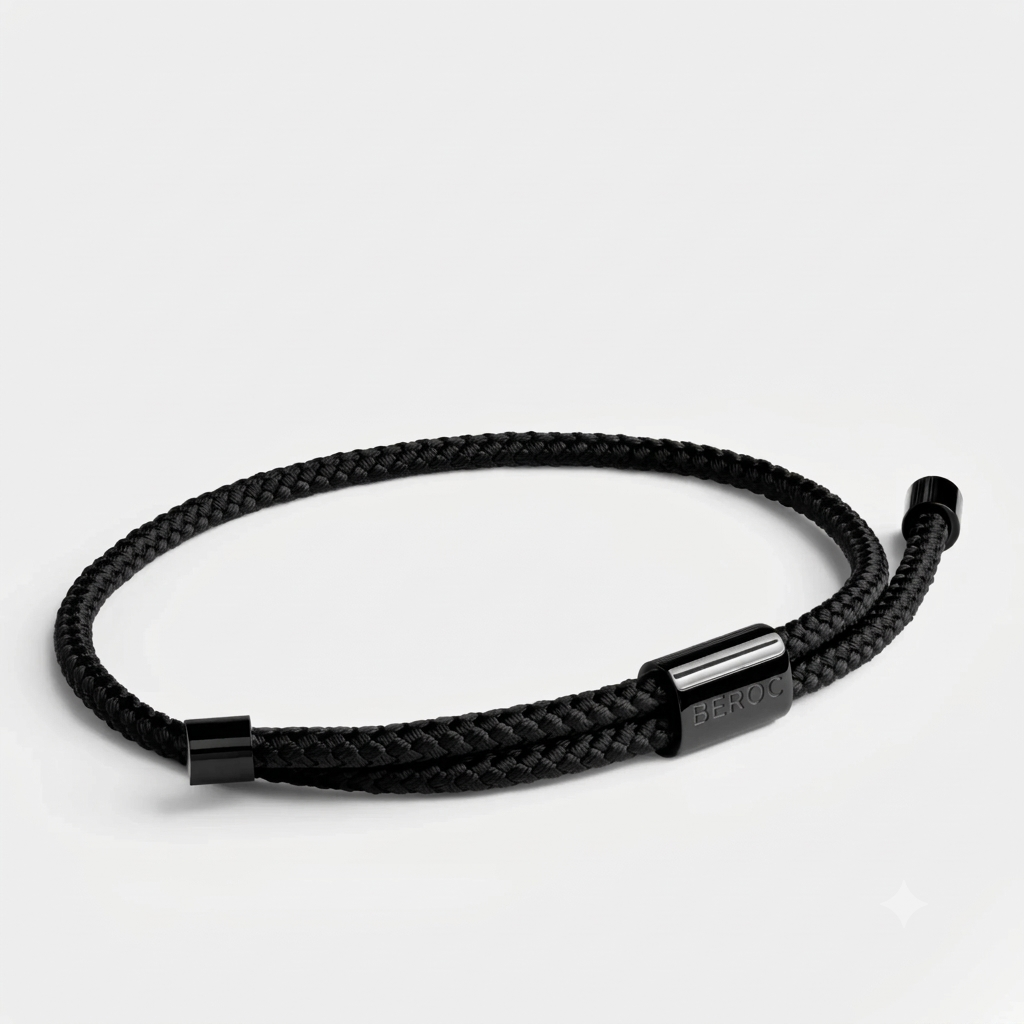 Sailor All Black Rope Bracelet Kaia