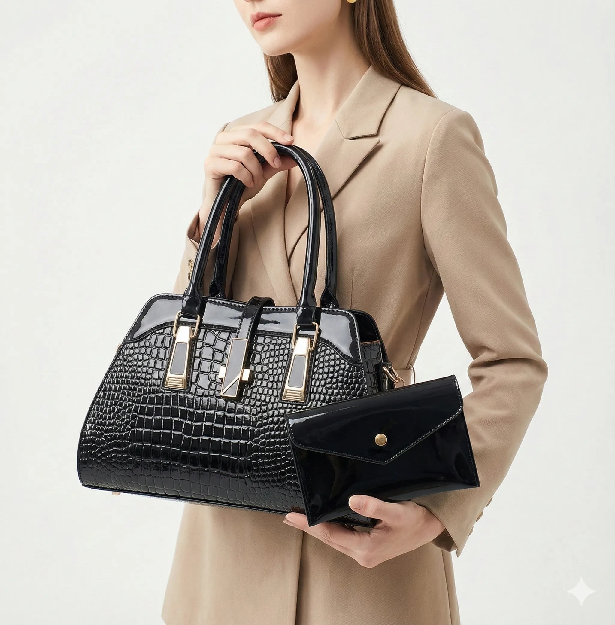 Bag and Wallet Kit in Leather - Vian