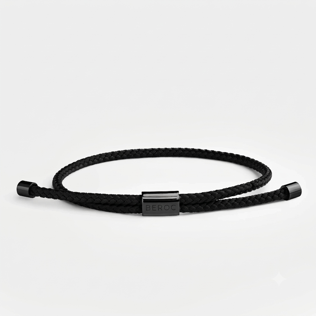 Sailor All Black Rope Bracelet Kaia