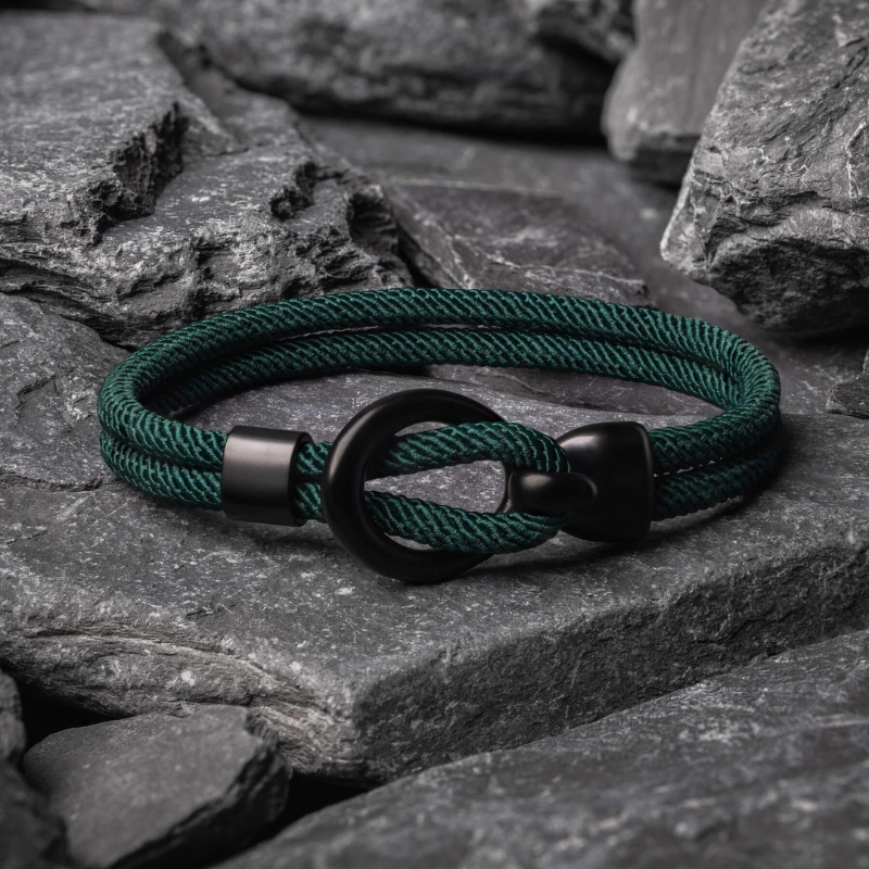 Argenta Green Rope Bracelet Kaia