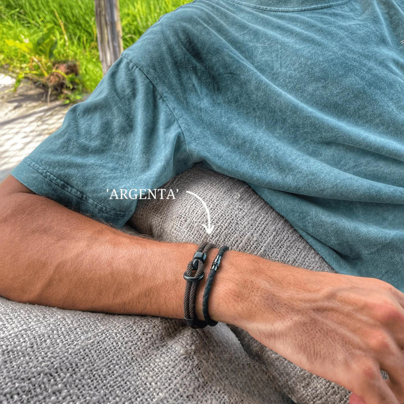 Argenta Brown Rope Bracelet Kaia