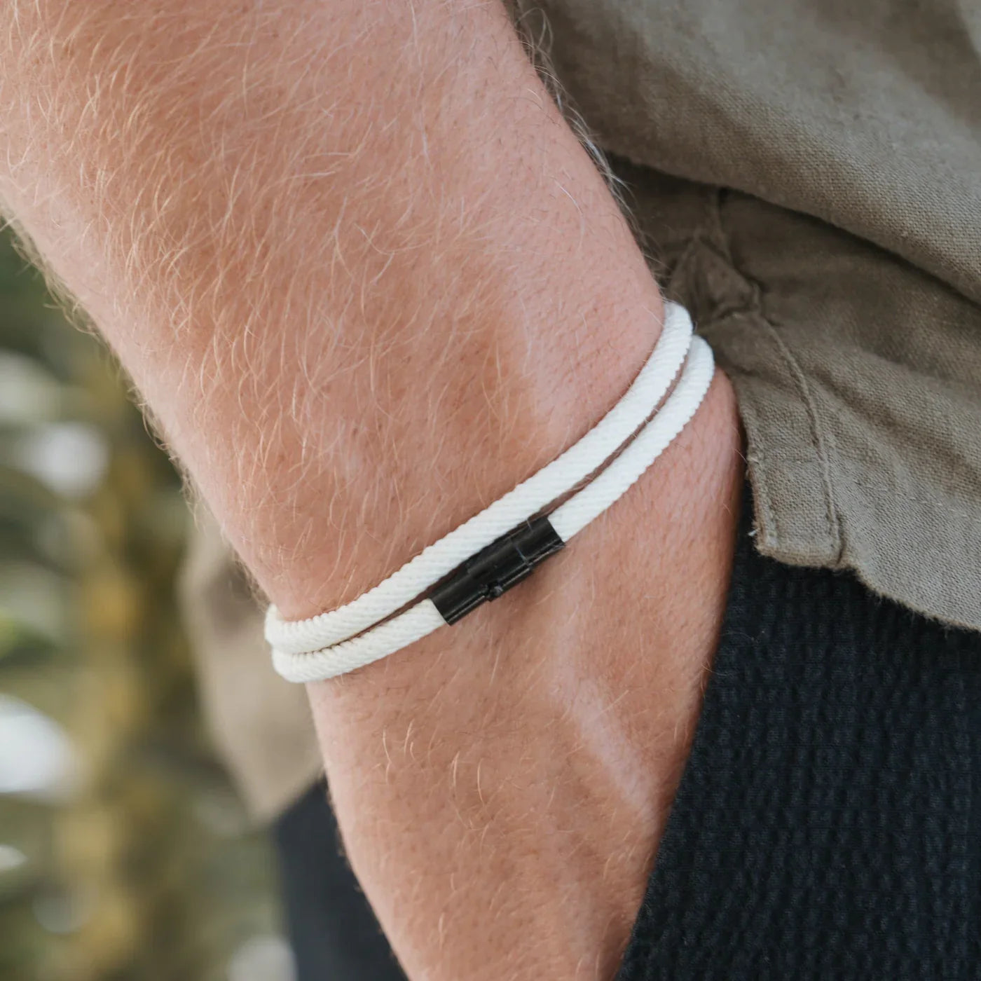 Wave White Minimalist Rope Bracelet Kaia