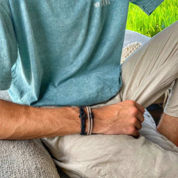 Argenta Black Rope Bracelet Kaia