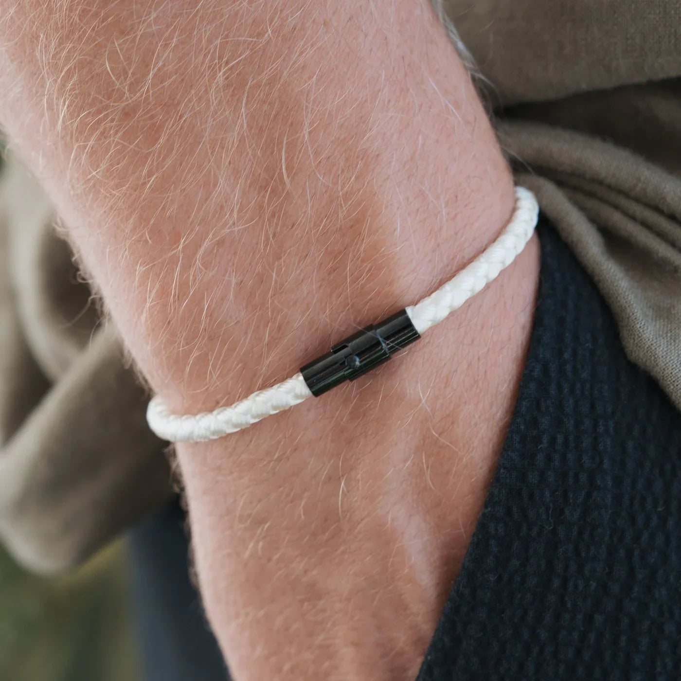 Norcia White Minimalist Rope Bracelet Kaia
