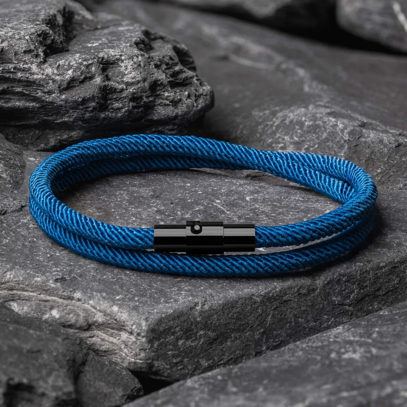 Wave Dark Blue Minimalist Rope Bracelet Kaia