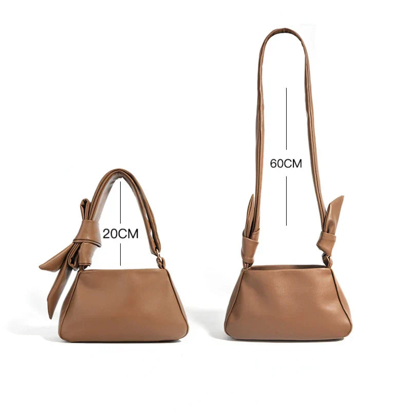 Leather Crossbody Bow Bag Hilda