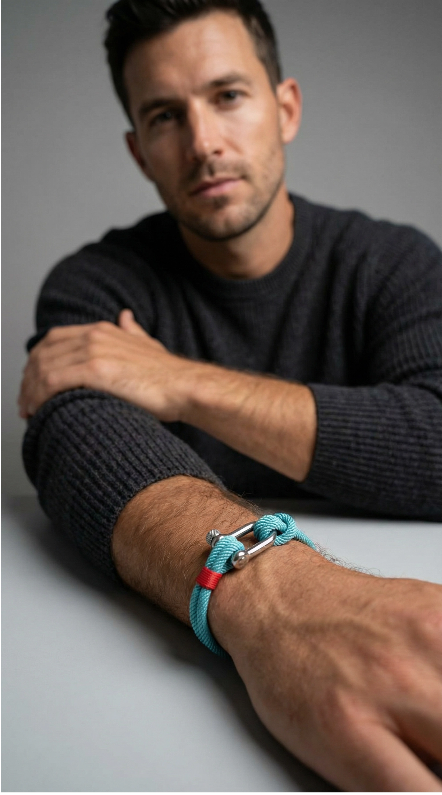 Strand Light Blue Rope Bracelet Kaia