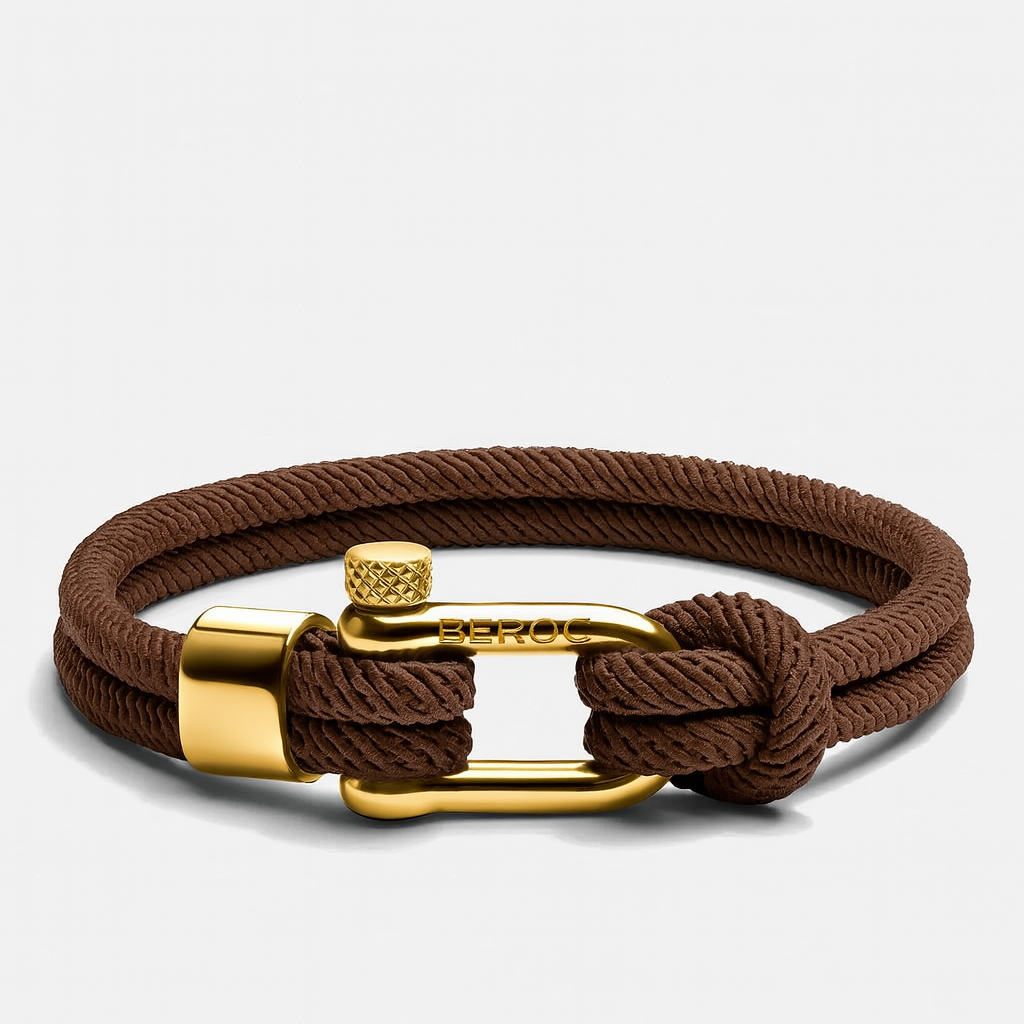Malibu Gold Brown Rope Bracelet Kaia